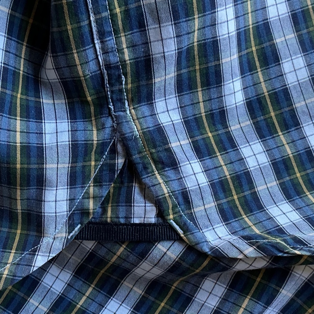 GAP very nice green checkered 100 % cotton button front shirt Sz L - Picture 11 of 11